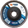 5 Tiger Angled (Radial) Zirc Flap Disc 80Z 7/8 Arbor Hole - 51308 - Weiler Abrasives