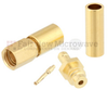 SSMC Plug Connector for RG178, RG196 Cable, Crimp/Solder, Gold Plated Berllium Copper Body, Length 0.7 In - FMCN1290 - Fairview Microwave Inc.