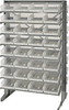 Storage Shelving with Bins - QPRD-107CL - Simplastics