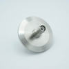 SHV-5 Coaxial Feedthrough, 1 Pin, Grounded Shield, Exposed Insulator, 2.16″ QF / KF Flange, Without Air-side Connectors - A0346-2-QF - MPF Products, INC.