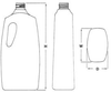 PET and HDPE Plastic Bottles -- #2952 HANDLEWARE OVAL-HDPE-32 oz-2952-28-410 - Image
