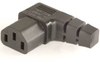 European IEC 60320/C13 Left Angle Connector, Low Profile -- UC-06ML - Image