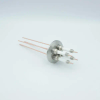 Power Feedthrough with Power Glove Connectors, 20,000 Volts, 30 Amps, 4 Pins, 0.094″ Copper Conductors, 2.16″ QF / KF Flange - A5986-1-QF - MPF Products, INC.