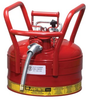 Justrite Accuflow Red 2 1/2 gal Safety Can - 12 in Height - 11 3/4 in Overall Diameter - 697841-14080 -- 697841-14080