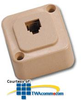 Suttle 4-Conductor 6 Position, Surface Mount Baseboard.. - 404ME-50 - TelephoneStuff.com