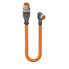 M12 to M8 cordset, Automotive Line, male to female, 4-pin, A-coded, -- RST 4-RKMWV 4-1006 - Image