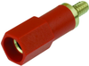 Banana Jack Adapter, 25A, Screw, Red; Gender Pomona - 50F842 - Newark, An Avnet Company