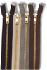 Zipper #5 Brass Two-Way Non-Separating Coverall 20