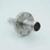 MS Series, Thermocouple Feedthrough, Type J, 5 Pairs, w/ Air-side Connector, 2.75″ Conflat Flange - A0193-10-CF - MPF Products, INC.