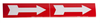 Brady B-946 White on Red Vinyl Self-Adhesive Pipe Marker - 2 1/4 in Height - 7 in Length with Right Arrow - 76505 - 754476-76505 - R. S. Hughes Company, Inc.