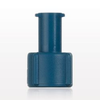 Tuohy Borst Adapter Cap, Female Luer Lock, Blue -- 80421 - Image