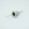 Power Feedthrough, 5000 Volts, 25 Amps, 2 Pins, 0.050″ Copper Conductors, 1.18″ QF / KF Flange - A0534-3-QF - MPF Products, INC.