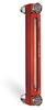 Red Anodized Aluminum Liquid Level Gage with Ball Float, Laser Engraved Level Marks, 7” Centerline, 1/4
