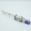 Thermocouple-Power Feedthrough, 1 Pair Type E, w/ Miniature TC Connector, 5000 Volts, 15 Amps, 2 Pins, 1.18″ QF / KF Flange - A0444-8-QF - MPF Products, INC.