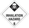 Brady B-946 Vinyl Square White Truck Placards Sign - 10 3/4 in Width x 10 3/4 in Height - Self-Adhesive - TEXT: INHALATION HAZARD 6 - 63418 - 754476-63418 - R. S. Hughes Company, Inc.