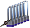 Purple Key Retaining Steel Padlocks - 123243 - Brady Corporation