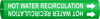 Brady Bradysnap-On B-915 White on Green Plastic Snap-On Pipe Marker - 1 1/4 in Character Height - Printed Msg = HOT WATER RECIRCULATION - 4336-D - 754473-67463 - R. S. Hughes Company, Inc.