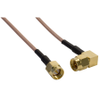 Amphenol CO-316SMARSMA-002 RG316 High Temperature Teflon Coaxial Cable - SMA Male to SMA Right Angle Male 2ft - Image