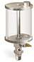 (Formerly B1876-11), Single Feed Manual Lubricator, 1 pt Acrylic Reservoir, 3/8” Male NPT - B1876-016A13B1W - Oil-Rite Corp.