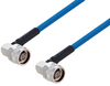Plenum N Male Right Angle to N Male Right Angle Low PIM Cable 150 cm Length Using SPP-250-LLPL Coax Using Times Microwave Parts - PE3C6206-150CM - Pasternack