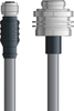 DN4110076S01 - LAPP UNITRONIC® DeviceNet Cordsets 15 & 18 AWG / 1 + 1 pair Bus - Gray PVC - M12 Female / 7/8 in Male Bulkhead connectors - 1m - OLFDN4110076S01 - Lapp Tannehill