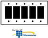 Leviton 5 Gang Decora/GFCI Wallplate - 84423 - TelephoneStuff.com