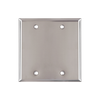 2-Gang Blank Wall Plates, Stainless Steel Standard Size Polished Finish - 42SBS - Suzhou Ele Mfg Co., Ltd.