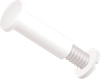 1 3/8 Standard Unslotted Post and Screw, HDPE, White - APPS2501375UW - ARKPLAS
