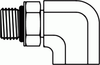 O-Ring Adjustable Street Elbow 90&deg; -- FG6815-04-06 - Image