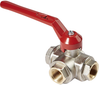 Three-way ball valve for manual switching of vacuum and compressed air KVD 15 3/2 -- 10.05.08.00003 - Image