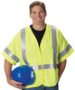 PIP 305-3000 Yellow 4XL Modacrylic Solid High-Visibility & Reflective Vest - Fits 59 in Chest - 28 in Length - 616314-78781 - 616314-78781 - R. S. Hughes Company, Inc.