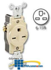 Leviton Side Wired 15Amp 250V Single Receptacle - 5029 - TelephoneStuff.com