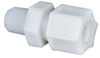 Fisnar 913 Straight Male Connector White 0.25 in NPT, 0.375 in Tube - 913 - Ellsworth Adhesives