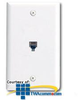 Ideal Single RJ-11, 2 Pair, Almond Wall Plate, 100/box - 86-229 - TelephoneStuff.com