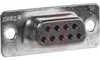 D-Sub Receptacle; Steel; Solder; Female; 1; Tin; Solder Cup; 9 position - 70041611 - Allied Electronics, Inc.