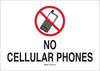 Brady B-555 Aluminum Rectangle White Electronics Sign - 10 in Width x 7 in Height - TEXT: NO CELLUAR PHONES - 122433 - 754473-71369 - R. S. Hughes Company, Inc.