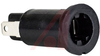 Socket; Black; Incandescent; Nylon; Polycarbonate; Snap-on; 0.500 in. Dia. - 70130320 - Allied Electronics, Inc.