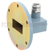 WR-137 to Type N Female Waveguide to Coax Adapter UG-441/U Round Cover with 5.85 GHz to 8.2 GHz C Band in Aluminum, Paint - FMWCA1047 - Fairview Microwave Inc.