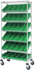 Cart W/ Bin, 7Shelves, 30Bins, Grn; No. Of Bins Quantum Storage - 44AC5739 - Newark, An Avnet Company