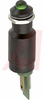 Indicator,Pnl-Mnt;LED IN 5MM 130VAC GRN, BLACK CHROME - 70011688 - Allied Electronics, Inc.