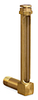 Vented Long Elbow Brass Liquid Level Gage, 4 1/32” Sight Opening, 1/2” Diameter Glass, 3/8” Male NPT Mounting Thread - B1149-21 - Oil-Rite Corp.
