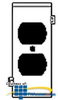 Leviton Duplex Receptacle Center Wallplates for Multi-Gang.. - PSC-8 - TelephoneStuff.com