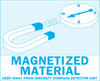 Brady Blue on White Rectangle Plastic Mailing Label - 4 5/16 in Width - 3 9/16 in Height - Printed Text = MAGNETIZED MATERIAL - KEEP AWAY FROM AIRCRAFT COMPASS DETECTOR UNIT - 63241 - 754476-63241 - R. S. Hughes Company, Inc.