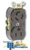 Leviton 15Amp Duplex Locking and Straight Blade Receptacle.. -- 4794-1R - Image