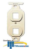 Leviton QuickPort Duplex 106 Insert - 41087-2 - TelephoneStuff.com