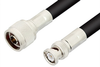 N Male to BNC Male Cable 24 Inch Length Using RG214 Coax - PE3097-24 - Pasternack