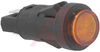 Indicator,Pnl-Mnt;LED;Amber;1/2In;24VDC;T 1-3/4;Snap;QC;Nylon;20mA;1/8In - 70015688 - Allied Electronics, Inc.