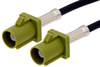 Curry FAKRA Plug to FAKRA Plug Cable 48 Inch Length Using PE-C100-LSZH Coax - PE38747K-48 - Pasternack