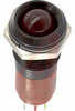 Indicator,Pnl-Mnt;LED;Red;700mcd;14mm;12VDC;QC/Solder Tab;Sunlight Black Chrome - 70011744 - Allied Electronics, Inc.