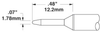 OKi STTC-102 Conical Sharp Tip 1.78 mm x 12.2 mm - STTC-102 - Ellsworth Adhesives